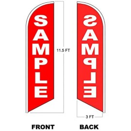 ACAI BOWLS  Windless Swooper Flag 3x11.5 ft Tall Banner Sign pq