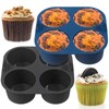 Webake 2PCS Jumbo Silicone Air Fryer Muffin Pan for Baking,