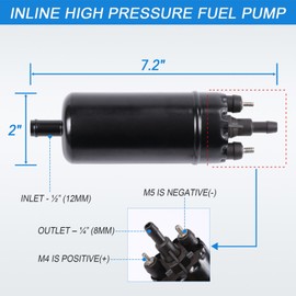 JDMSPEED Inline High Pressure Fuel Pump Universal Replacement 0580464070