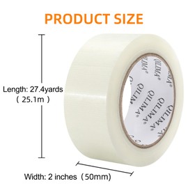 QILIMA Duct Tape Heavy Duty, Professional Grade Duct Tape for Photographers, No Residue,Industrial, Professional Use, 2 Inch X 28 Yards, Clear
