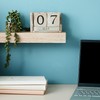 Wooden Perpetual Block Calendar for Desk, Wood Month Date Display