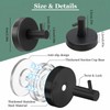 4 Pack Suction Cup Hooks for Shower, No-Drill Towel Hooks