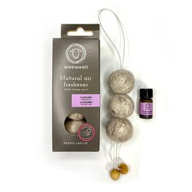 WOOWOOLL Natural Wool Car Air Freshener - Lavender Air - Hand Made