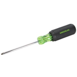 Greenlee 0353-22C Screwdriver with Soft Ergo Grip, Square-Recess Tip, #1 by 8-Inch