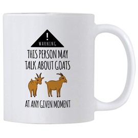 Casitika Goat Farmer Gifts. This Person May Talk About Goats At Any Given Moment Cup. 11 oz Pygmy Goat Coffe Mug. Gift or Decor idea for Farmers and Goat Lovers.