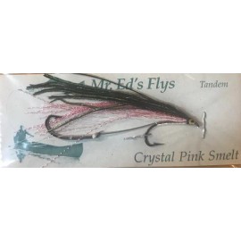 Mr Ed's Flies Crystal Pink Smelt Tandem