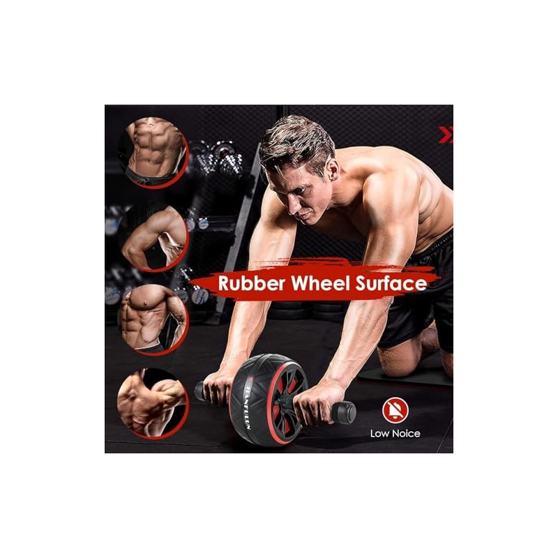 Rodillo de Abdominales Conjunto de 7 Piezas,Ab Roller Wheel Exercise