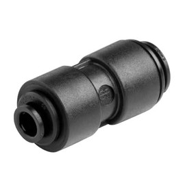 John Guest Reducing Straight Connector, 12mm to 10mm Pushfit, Black