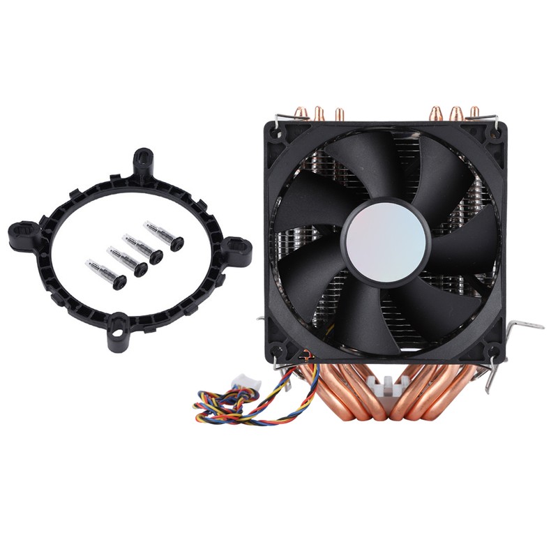 Quiet 4pin 6 Heatpipe CPU Cooler Dual tower Air Cooling