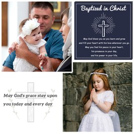 FYUKISS Baptism Gifts for Girl, Easter Christian Religious Gifts Cross Bracelet for Girls