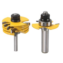 Bestgle 6 Kerf Adjustable 3 Wing Slot Cutter Router Bit Set with 1/2-Inch Woodworking Cutter Tool 1/4", 3/16", 5/32", 1/8", 3/32", 1/16"