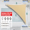 Amgo 16' x 16' x 22.6' Beige Right Triangle Sun