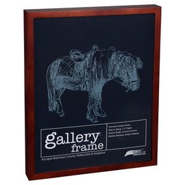 Ambiance Gallery Wood 1.5 Deep Picture Frames - 8x10" Walnut Wood Frame, Shatter-Resistant Acrylic Glazing & MDF Backing, Horizontal or Vertical Wall Wall Display