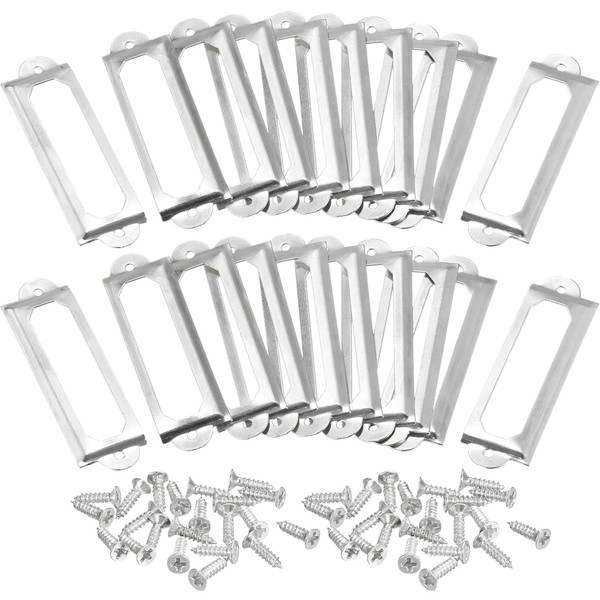 HAOBIN Pack of 30 Metal Label Holder Label Holder Label