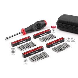 TEKTON 1/4 Inch Security Bit Driver and Bit Set with Case (37-Piece) | DBH93102