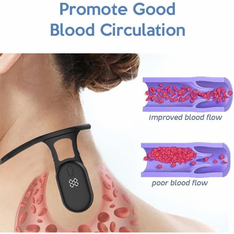 Mericle Ultrasonic Portable Lymphatic Soothing Body Shaping Neck Instrument (Black+Orange,one