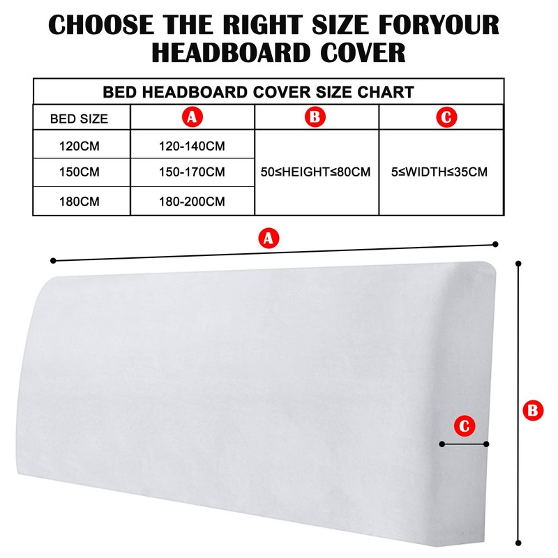 Yidaxing Bed Headboard Covers, Bed Headboard Cover, Soft Stretch Velvet