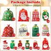 BCUEIDO 45 PCS Christmas Drawstring Gift Bags Assorted Sizes Drawstring