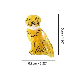 Golden Retriever Dog Claw Clips,Cellulose Acetate Hair Clips,Small Claw Clips for Women