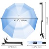 XLINGZA UPF 50+ Beach Umbrella with Adjustable Universal Clamp