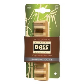 Bass Brushes Bamboo Wood Tortoise Comb Pocket Size Fine Tooth 1