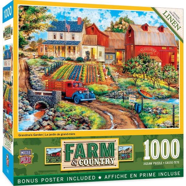 Masterpieces 1000 Piece Jigsaw Puzzle for Adults, Family, Or Kids - Grandma's Garden - 19.25"x26.75"