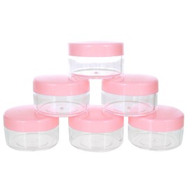 Empty Sample Pots | 6 Pcs Travel Plastic Cosmetic Containers | Small Refillable Jars for Creams, Lotions, Balms, and Makeup | Portable, Leak-Proof, BPA-Free Travel Jars