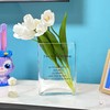 Aoderun Book Vase for Flowers Clear Glass Vase for Book