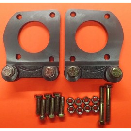 auto city classic 1964-1967 mustang v-8 4 piston caliper mounting brackets new  kelsey hayes style