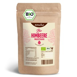 Achterhof Fruit Powder Raspberry Organic 100 g Natural Aromatic Fruit Powder Made from 100% Organic Raspberries for Shakes, Smoothies, Cereals and Much More