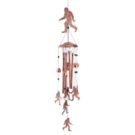 Bigfoot Wind Chime, Iron Sasquatch Wind Chime Funny Hanging Big foot Wind Chime Memorial Gift for Men Women for Outside Indoors Lawn Patio Garden Yard Decoration