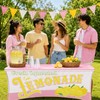 6FT Lemonade Spandex Tablecloth Lemon Theme Stretch Spandex Table Cover