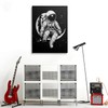 ZYNYZ Z Cool Space Theme Black and White Astronaut Canvas