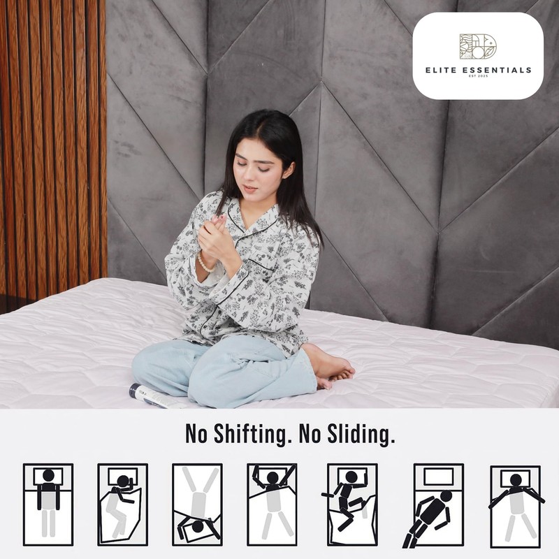 Elite Essentials Quilted Soft Mattress Protector With 110 GSM Microfiber