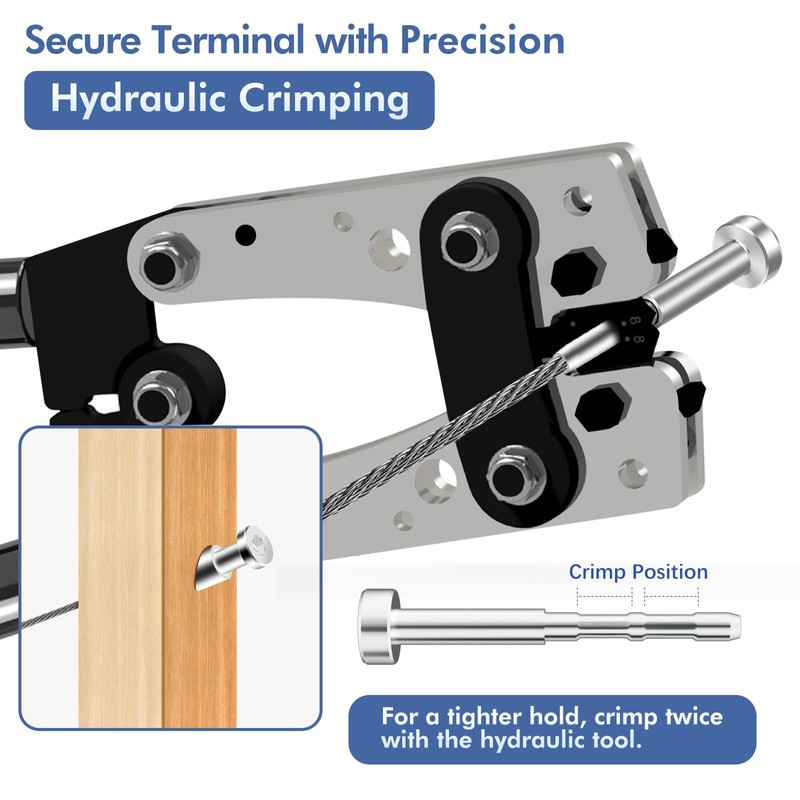 Gyykzz 20 Pack Invisible Cable Railing Kit, Marine Grade T316
