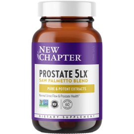 New Chapter New Chapter Prostate Supplement - Prostate 5LX with Clinical Strength Saw Palmetto + Fermented Selenium for Men's Wellness - 60 ct Vegetarian Capsule