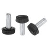 uxcell 20pcs M6 x 16mm Metric Male Thread Knurled Knobs,