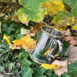 Wentworth Pewter - Half Pint Wortley Pewter and Brass Tankard, Beer Mug