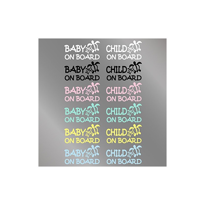 nc-smile ハワイアン ステッカー ベビーオンボード BABY ON BOARD ホヌ (ブラック)