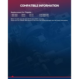 KAX Front Steering Knuckle & Wheel Bearing Hub Assembly Fit for Toyota Sienna 2004-2010,Passenger Side 698424