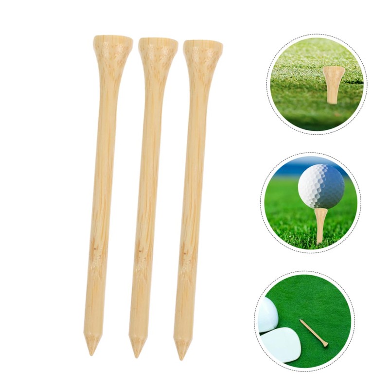 KICHOUSE 40pcs Golfing Essential Bamboo Golf Tees Holder Wear-Resistant Golf