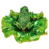 Lotus Leaf Frog Jewelry Box Hand Painted Innovative Metal Jewelry