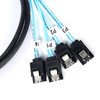 ADCAUDX Mini SAS to SATA Cable:0.5M SFF-8087 to SATA Forward