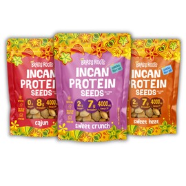 Brass Roots Organic Incan Protein Seeds - 10 oz - Flavor Bundle, High Protein, School Safe, Nut Free, High Omega 3, Supports Gut Health, Good Source of Fiber, Shark Tank