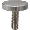 TRUSCO TKKBF-M6X25 Knurling Knob, Flat Type, Male Screw, Steel, Outer Diameter 24 x M6 Screw