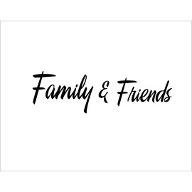 WrenGifts Family and Friends Horizontal Removable Vinyl Wall Decal - Color Black