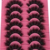 Mink Lashes Fluffy 8D Volume Wispy Eye Lashes Cat-Eye Long