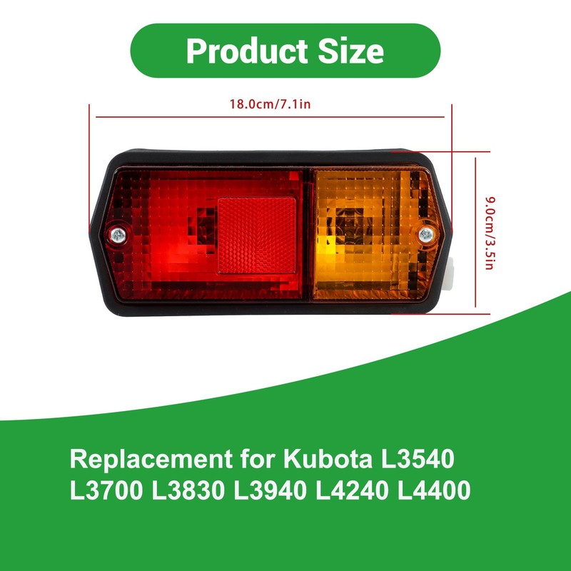 YSMN Tractor Right Tail Light, Replacement for Kubota L3540 L3700