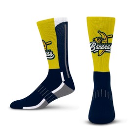 For Bare Feet Savannah Bananas Team Color Crew Sock Large