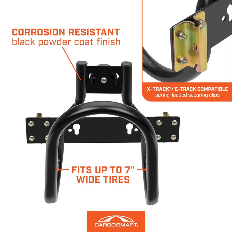 CargoSmart Motorcycle Wheel Chock — Connects to X-Track and E-Track